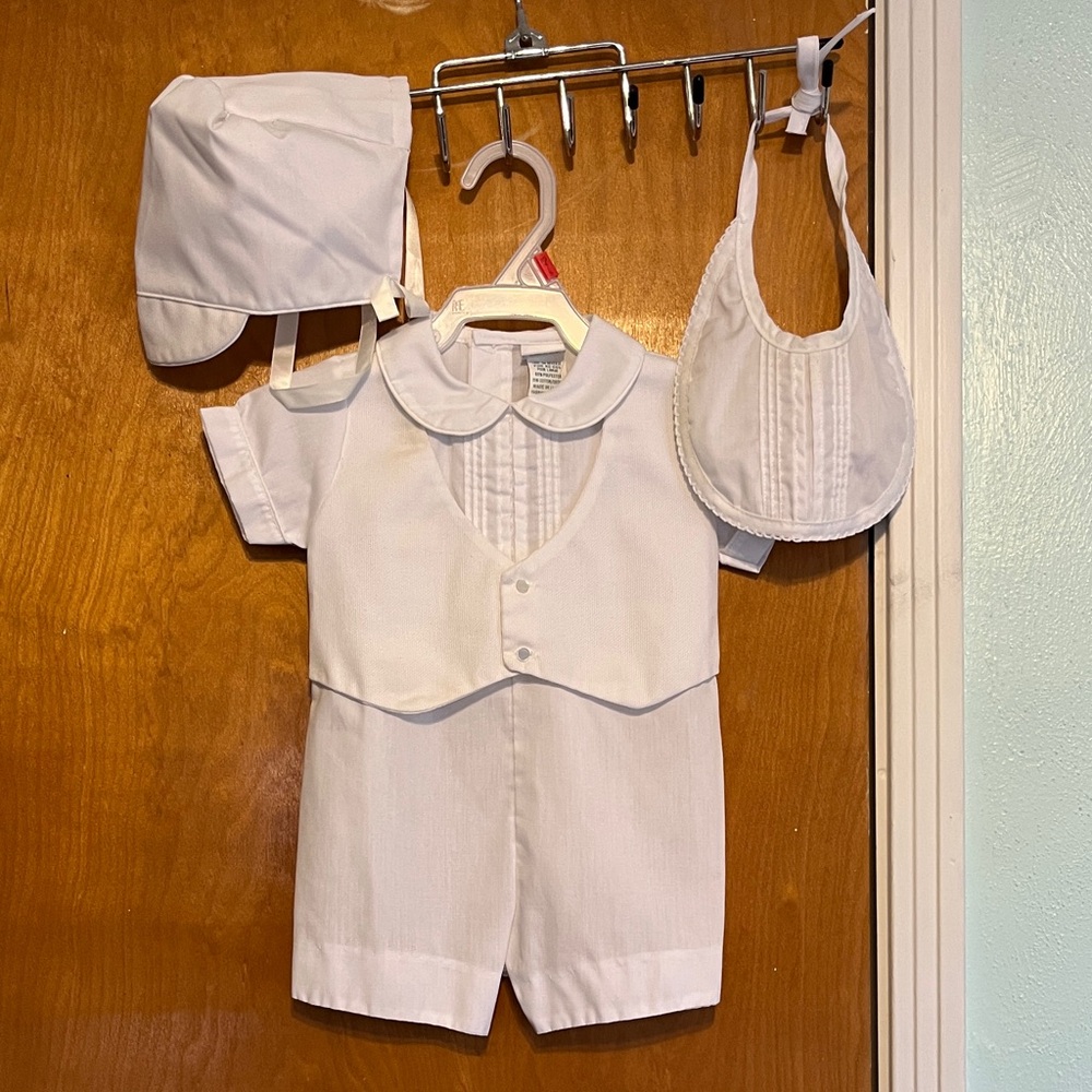 Alexis Baptism/Christening Baby Romper